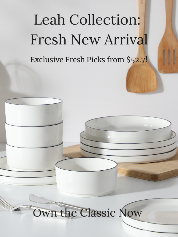 MALACASA Leah Collection Porcelain Dinnerware Set