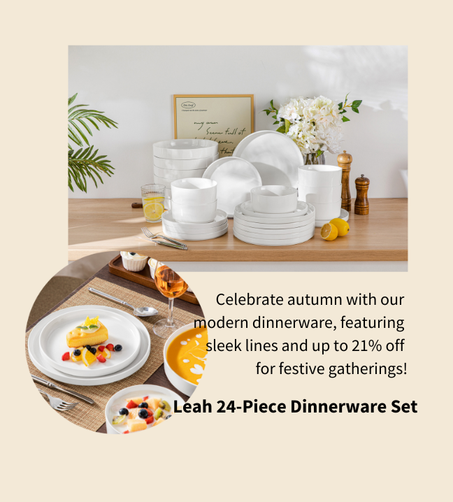 Leah 24 Piece Dinnerware Set