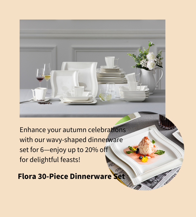 Flora 30 Piece Dinnerware Set