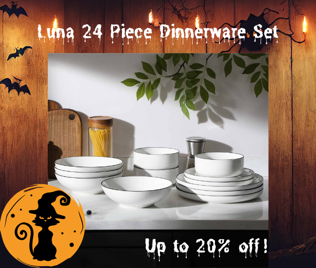 Luna 24 Piece Dinnerware Set