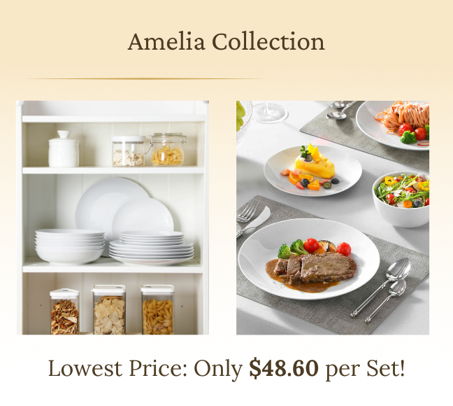 MALACASA Amelia Collection Dinnerware Set