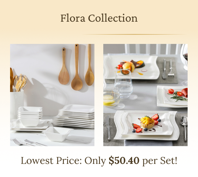 MALACASA Flora Collection Dinnerware Set