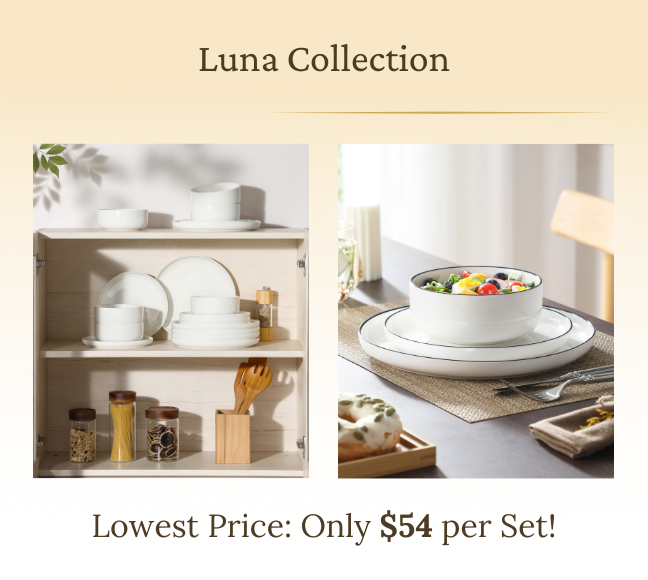 MALACASA Luna Collection Dinnerware Set